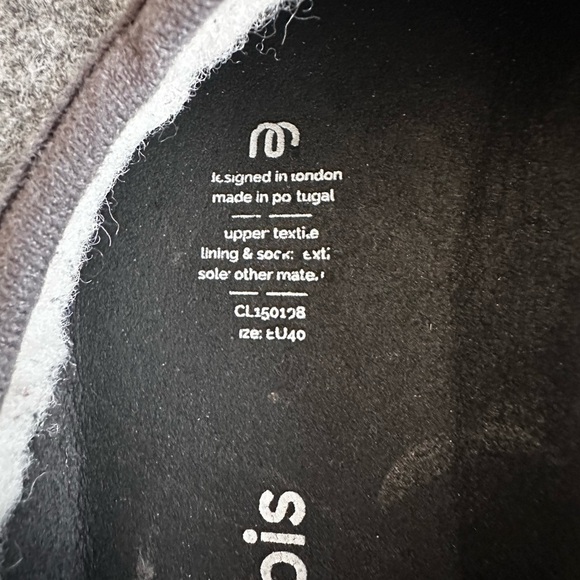 Mahabis Classic Larvik Felt Slippers EU 40 Gray Black Indoor Outdoor - Picture 4 of 13